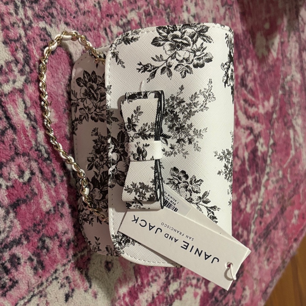 Janie and Jack Black Floral Key Holder